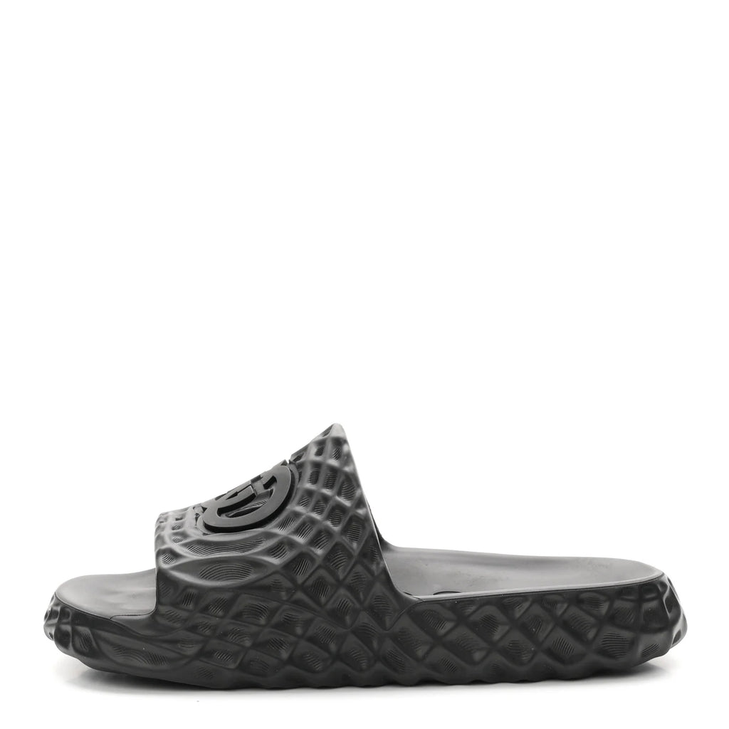 Gucci Black Interlocking G Slides