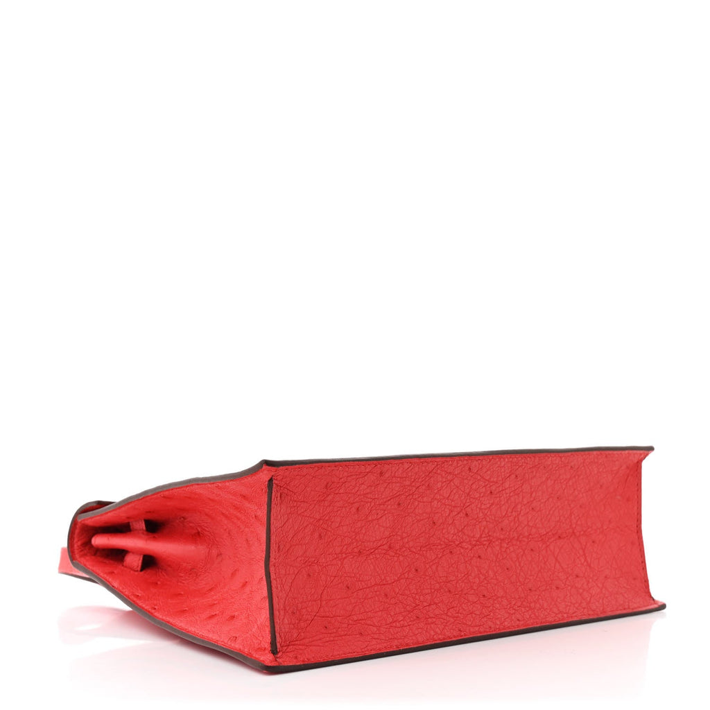 Hermes Red Ostrich Kelly Danse