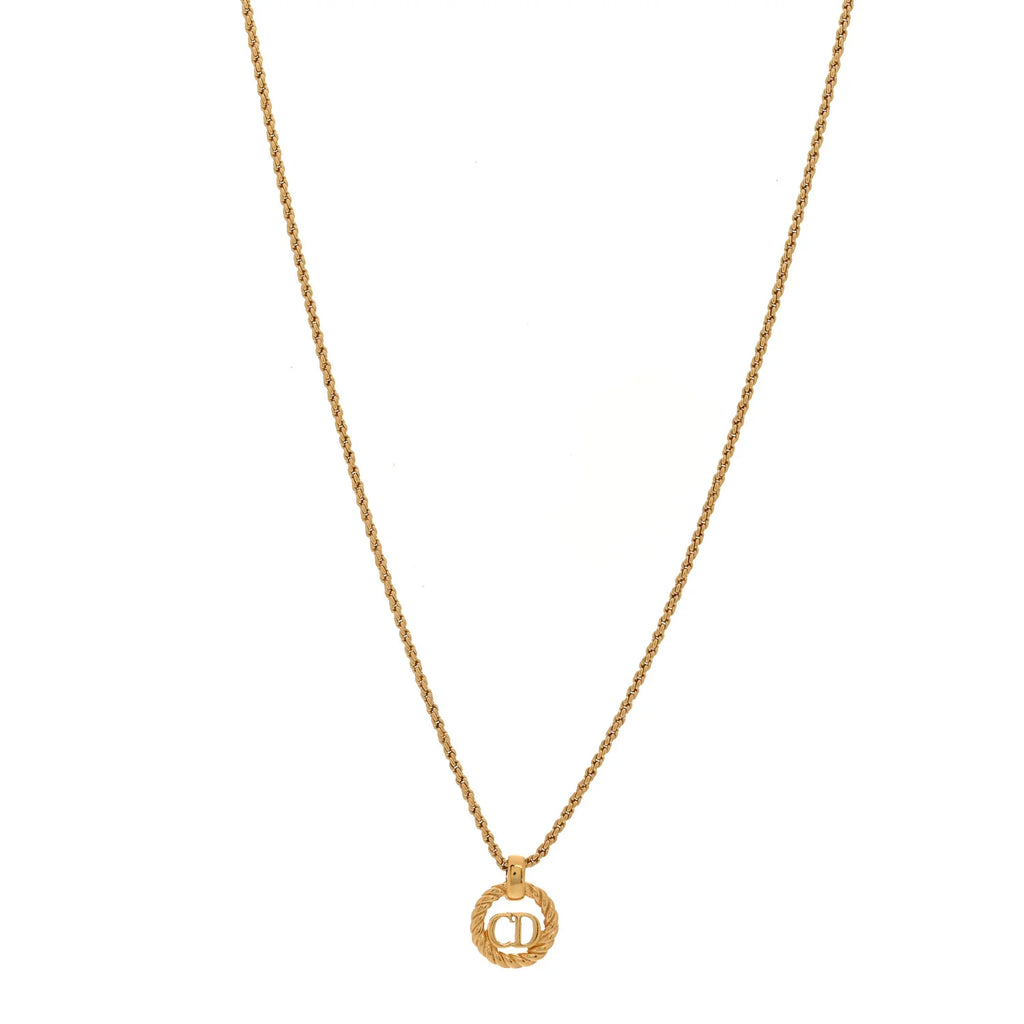 Dior Gold-Tone CD Logo Necklace