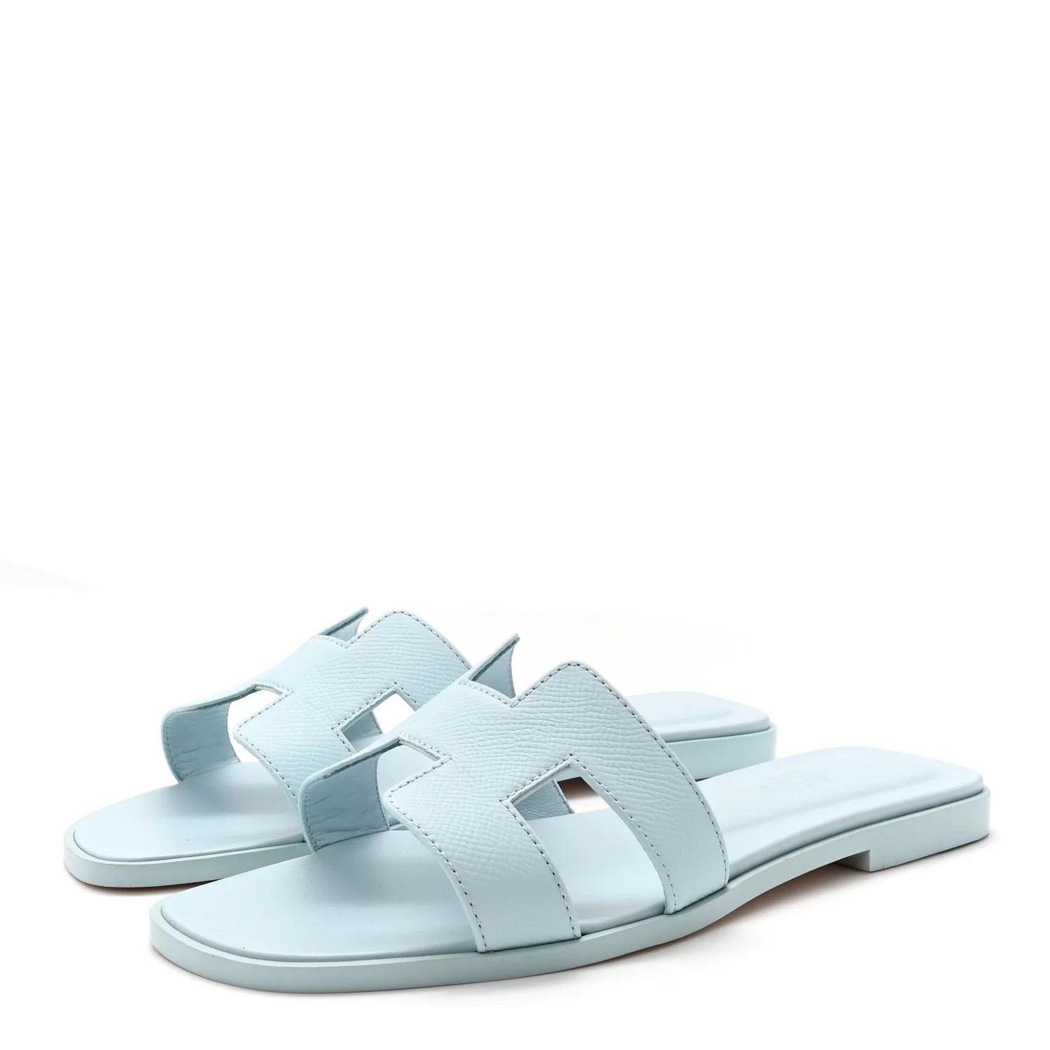 Hermes Light Blue Oran Sandals