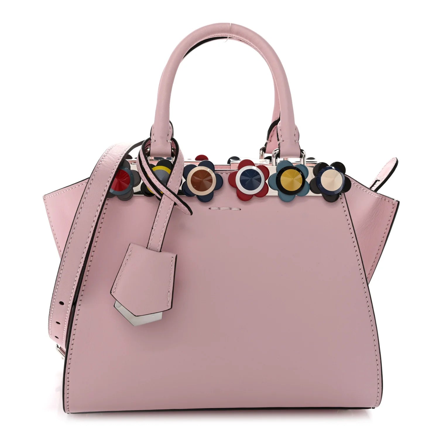 Fendi Pink Leather Floral 3Jours