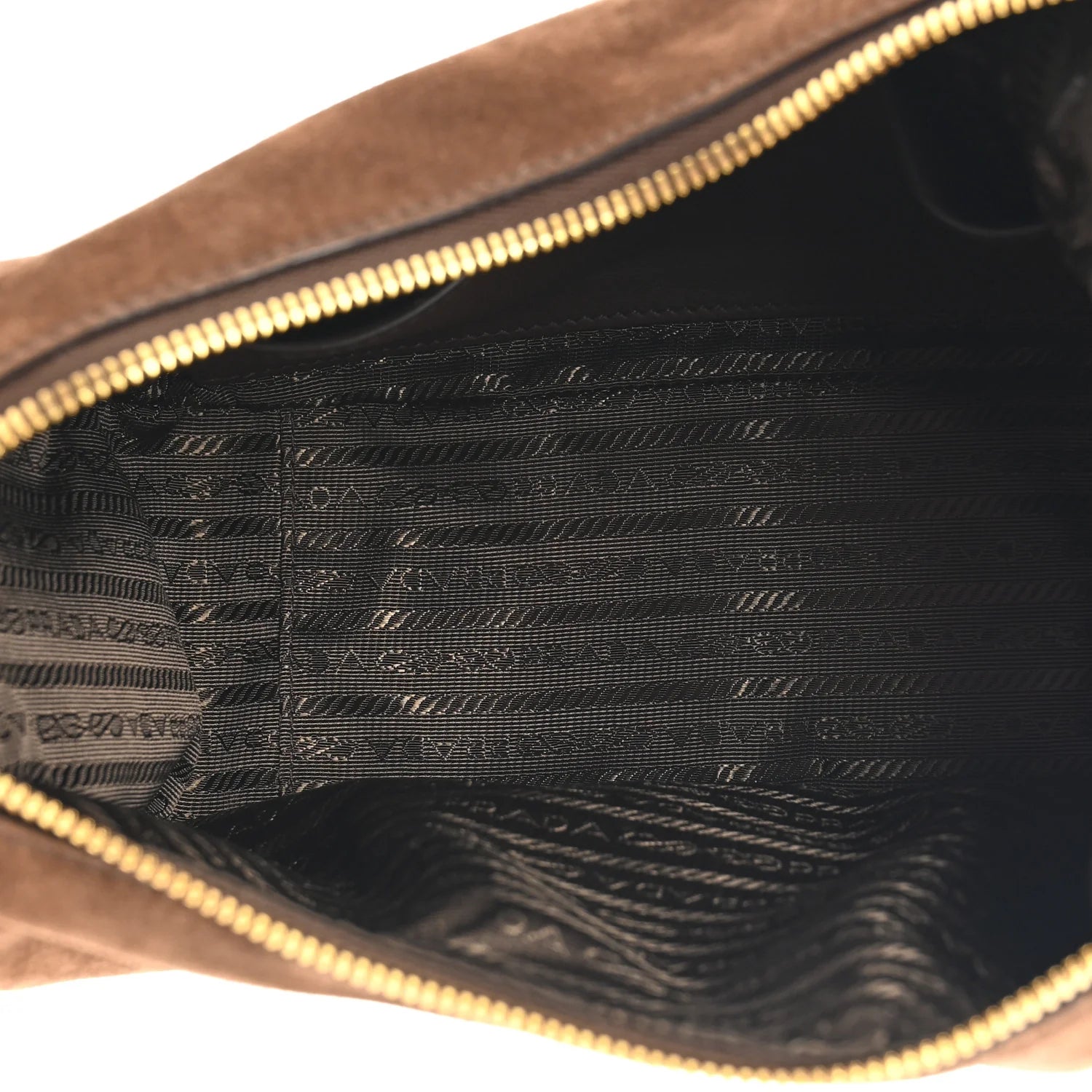 Prada Brown Suede Leather Handbag