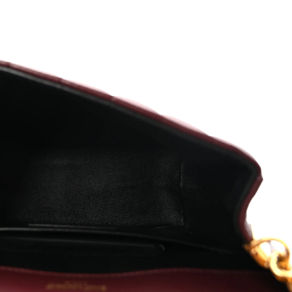 Saint Laurent Burgundy Quilted Vicky
