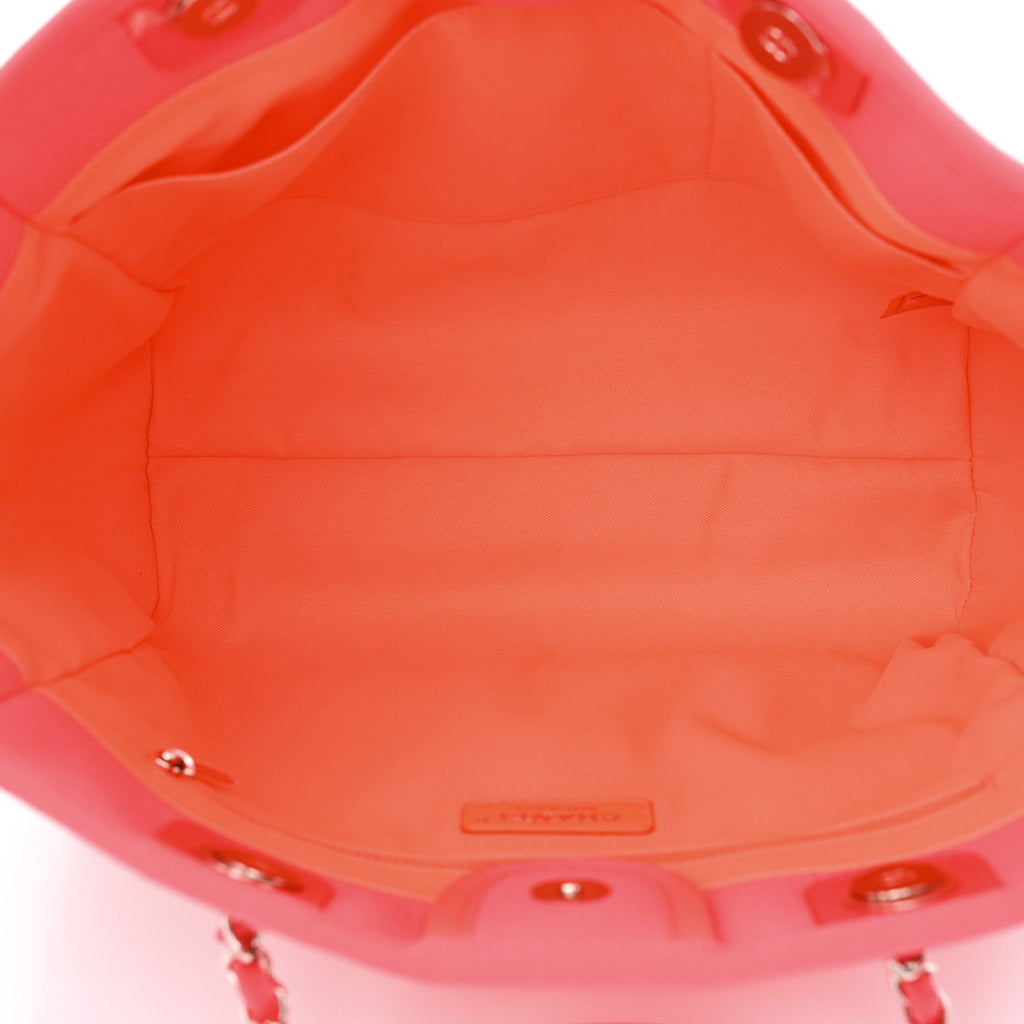 Chanel Pink Canvas Deauville Tote