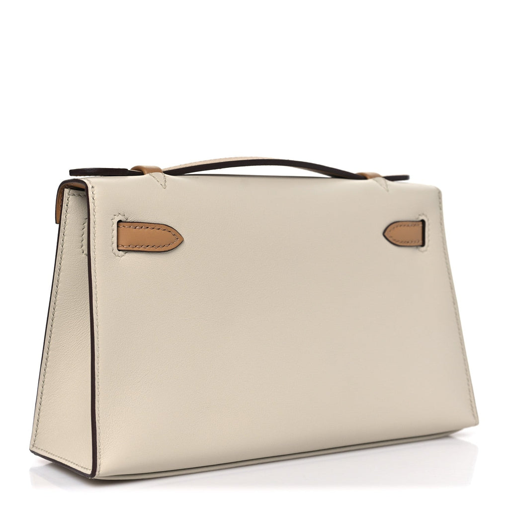 Hermes Kelly Pochette Bicolor Handbag
