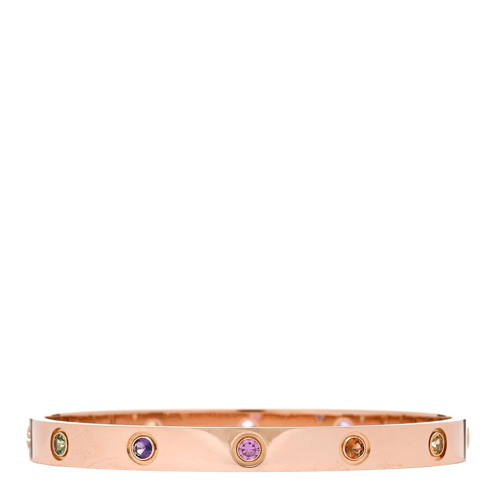 Cartier Rose Gold Love Gemstone Bracelet
