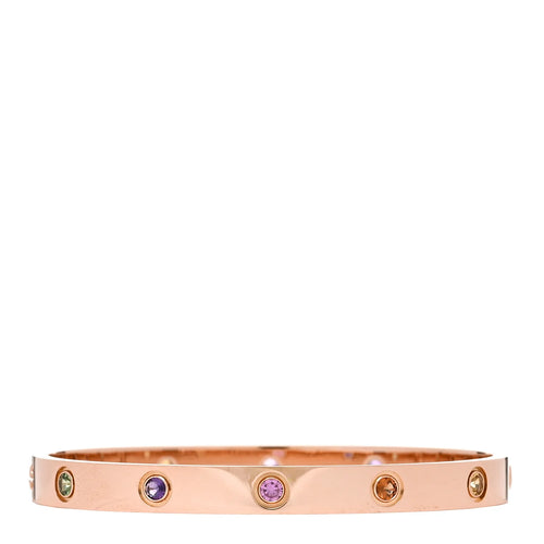Cartier Rose Gold Love Gemstone Bracelet