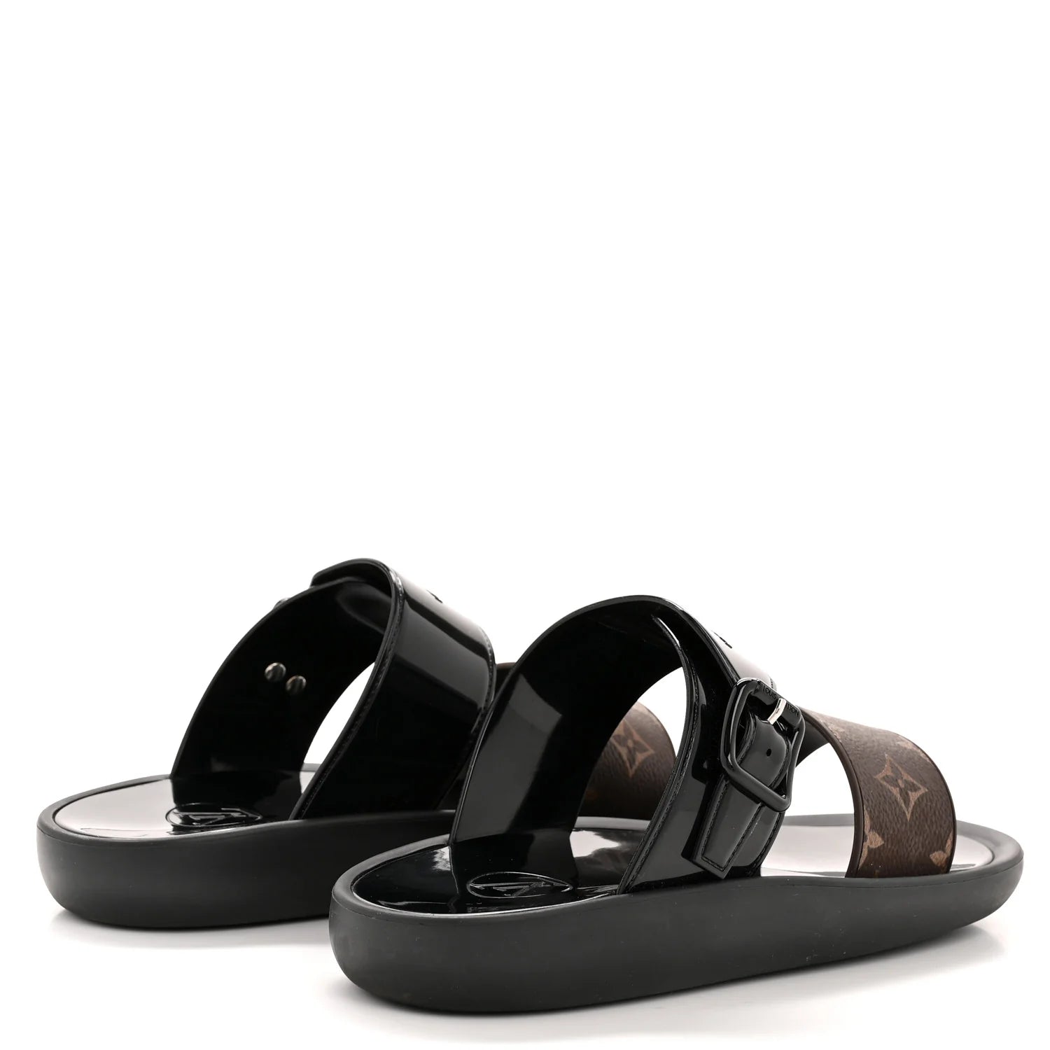 Louis Vuitton Patent Monogram Slides