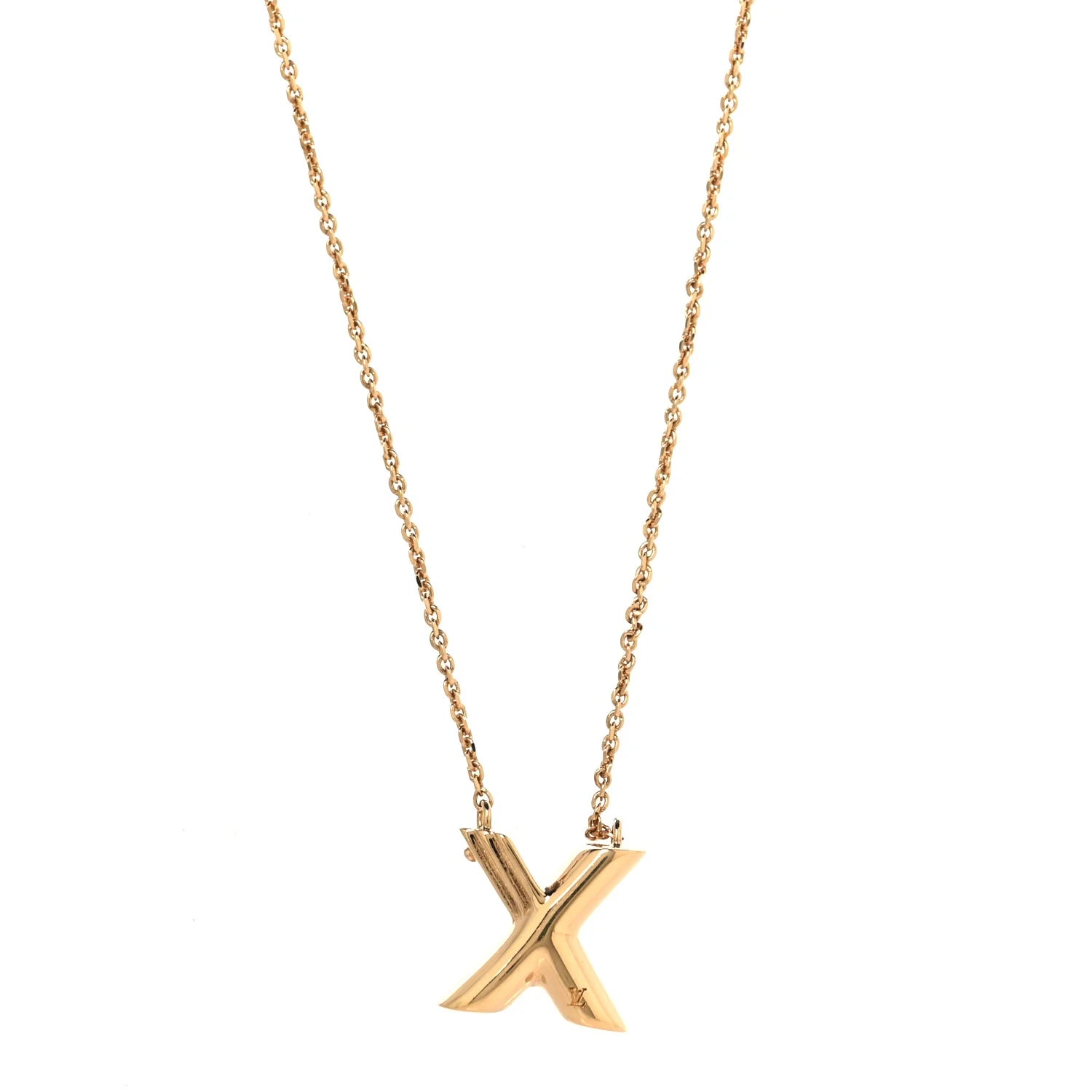 Louis Vuitton Gold "X" Necklace