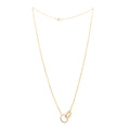 Cartier Gold Diamond Interlocking Necklace