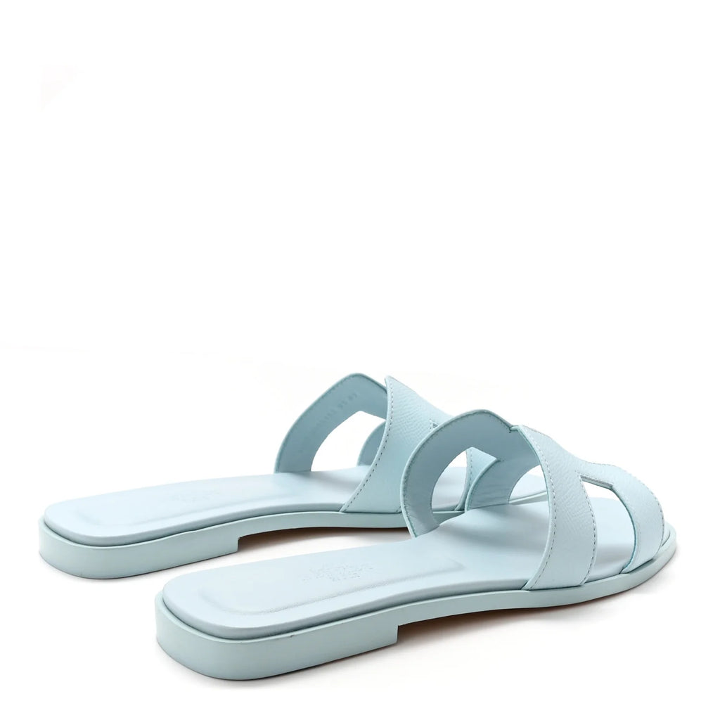 Hermes Light Blue Oran Sandals