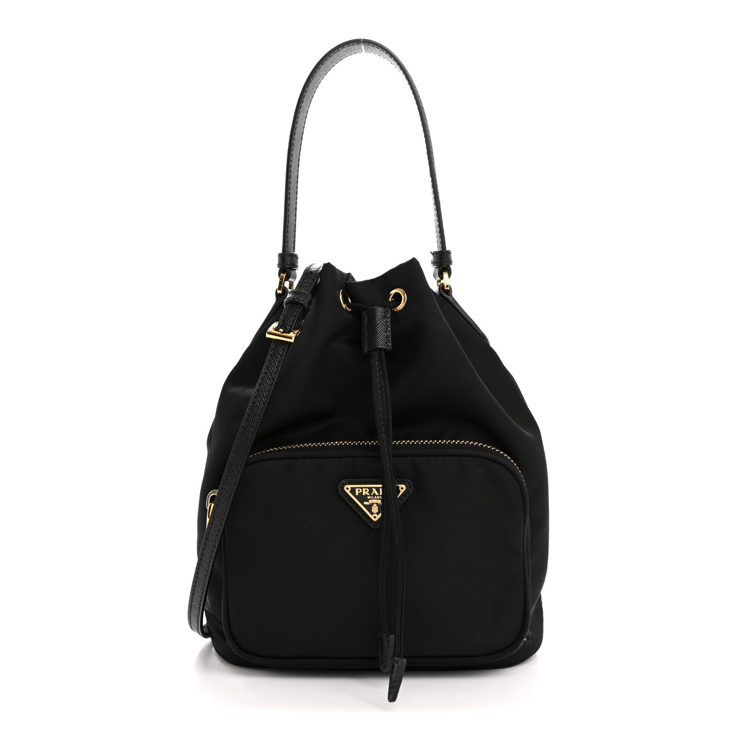 Prada Black Nylon Bucket Bag