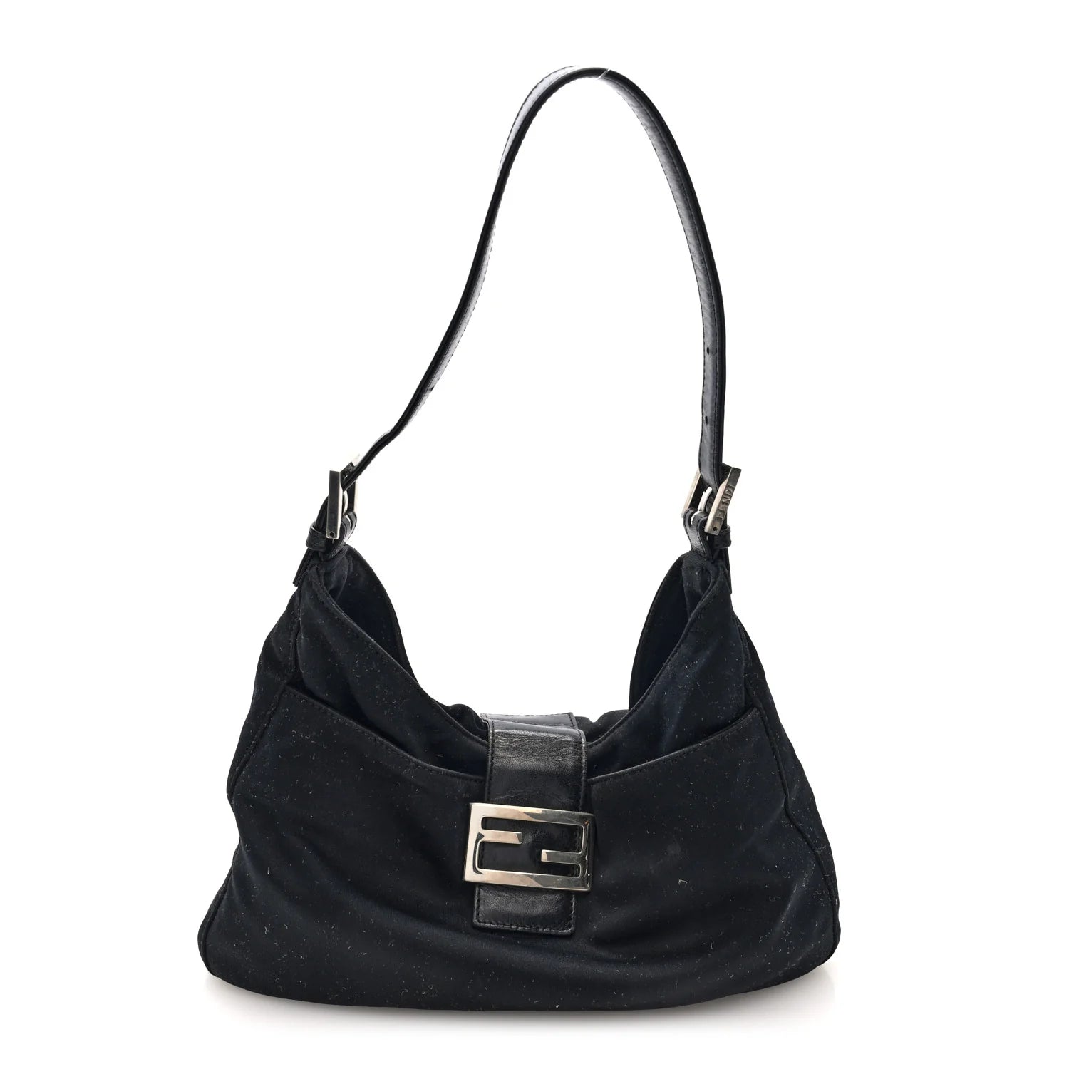 Fendi Black Fabric FF Bag