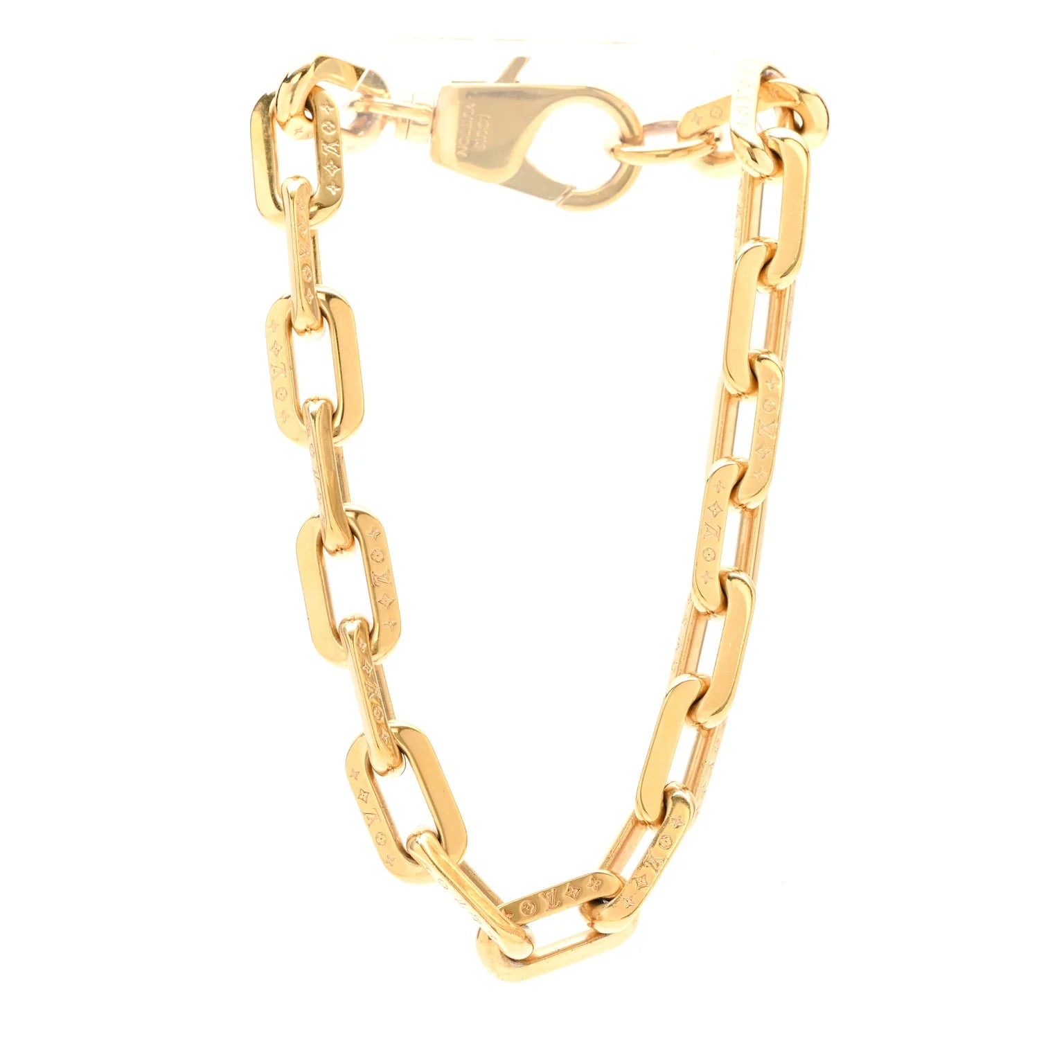 Louis Vuitton Gold Monogram Chain Bracelet