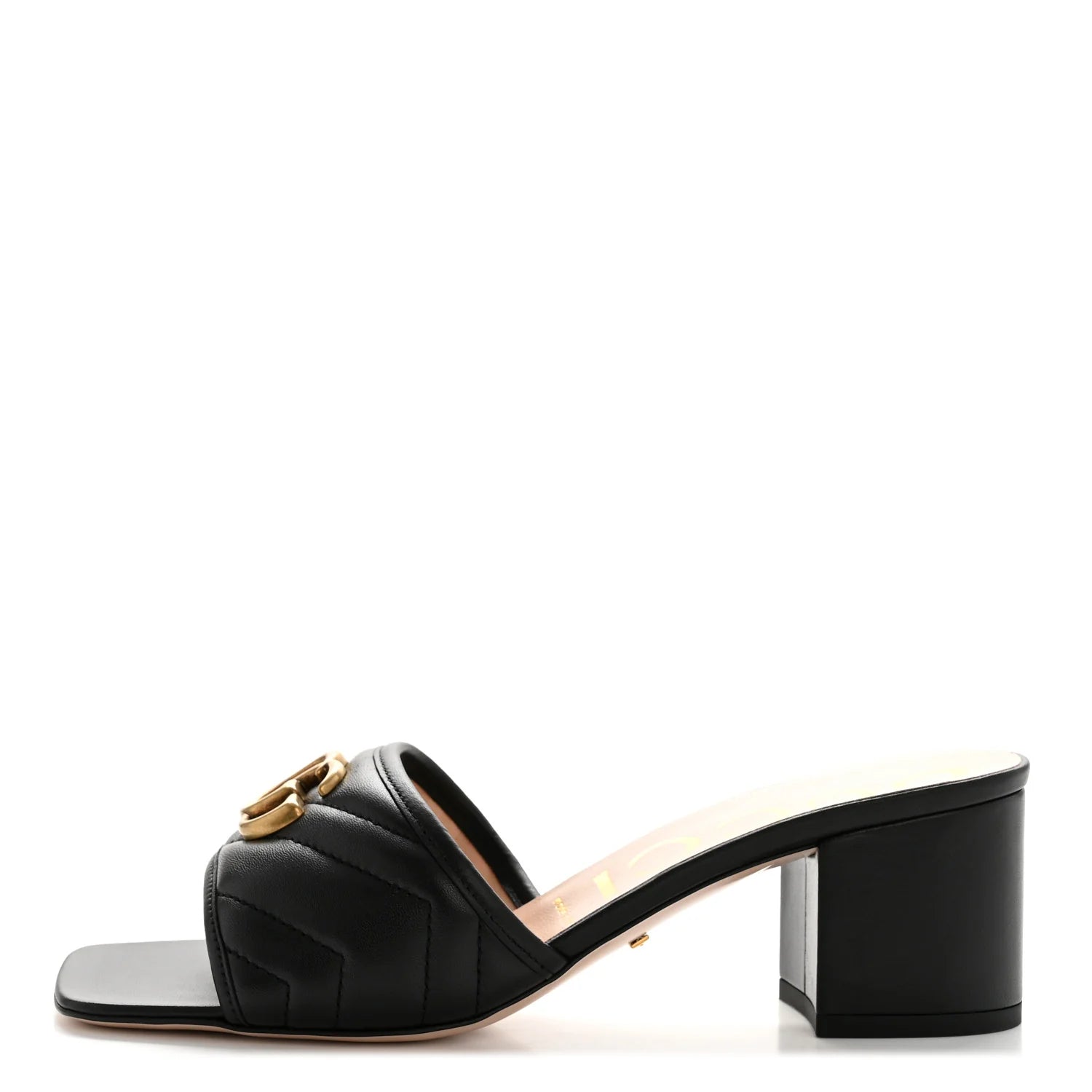 Gucci Black Quilted Leather Mules