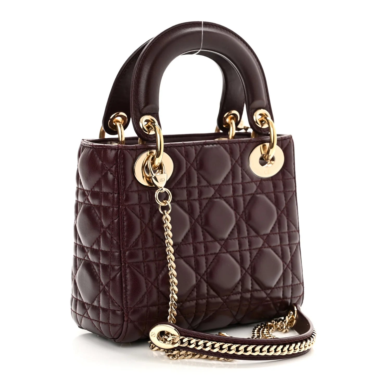 Dior Mini Lady Burgundy Bag
