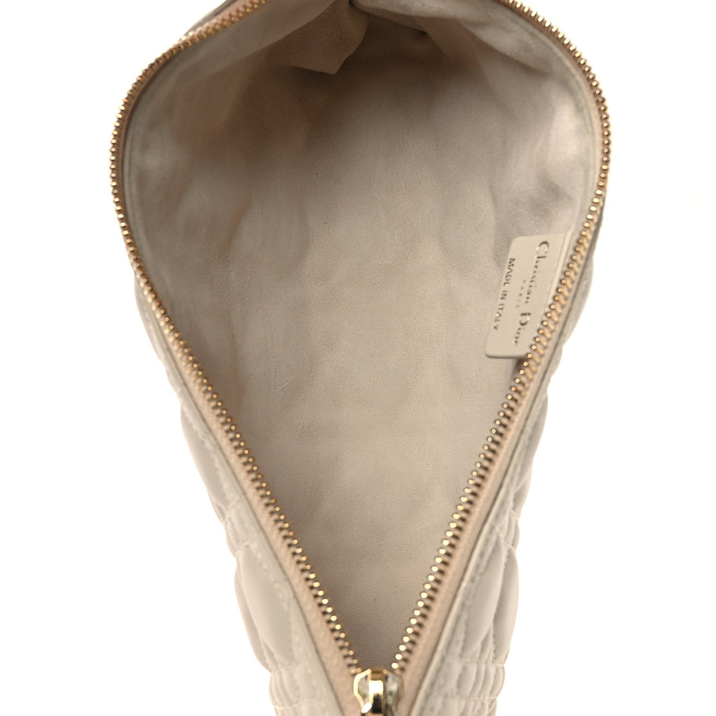 Dior Cream Cannage Leather Pouch
