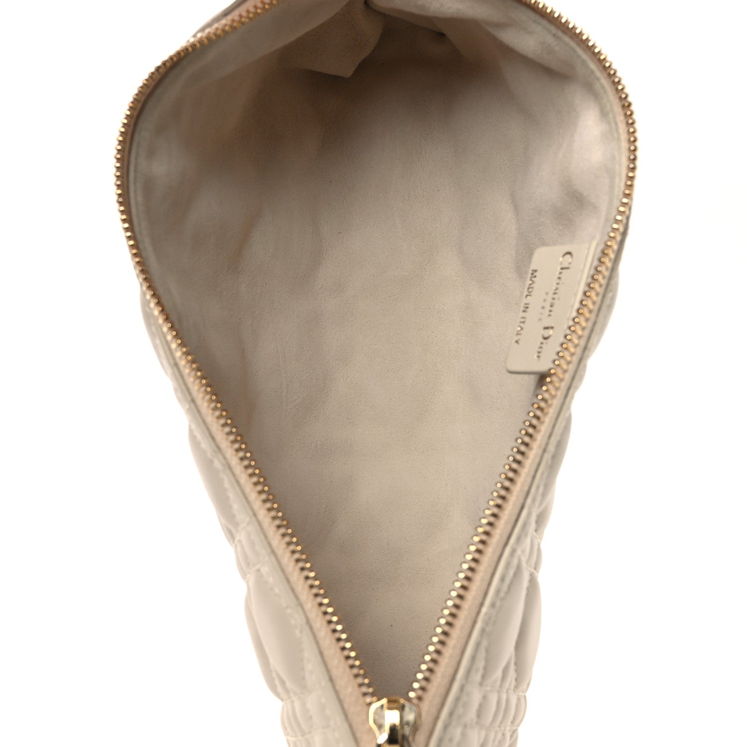 Dior Cream Cannage Leather Pouch