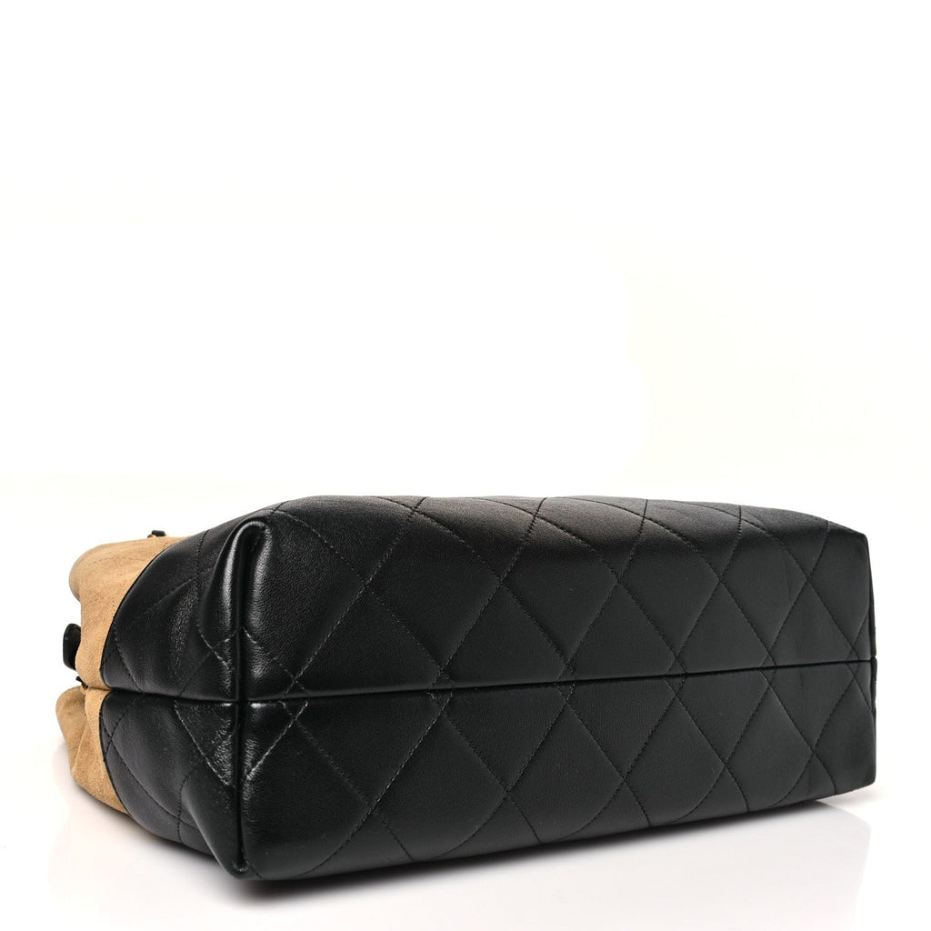 Chanel Tan Black Quilted Bag