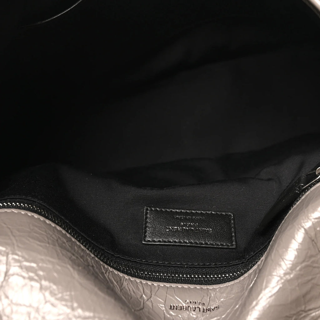 Saint Laurent Grey Crinkled Niki