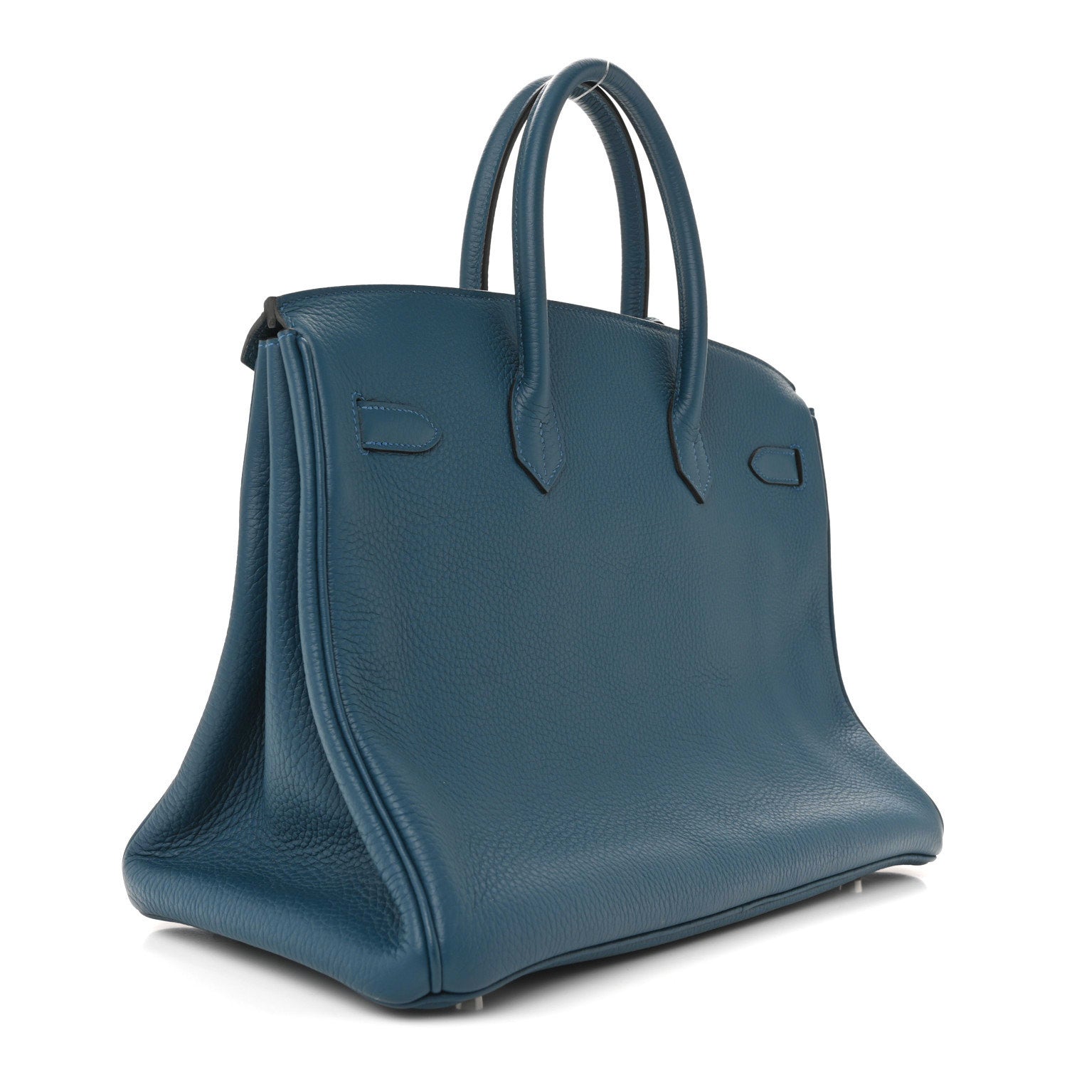 Hermes Birkin Blue Grained Handbag