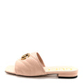 Gucci Pink Quilted Leather Slides