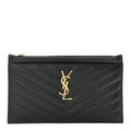 Saint Laurent Black Monogram Pouch