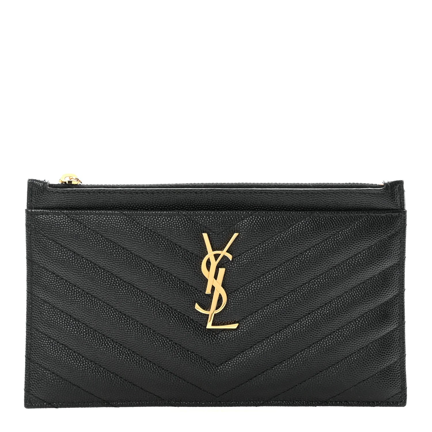 Saint Laurent Black Monogram Pouch