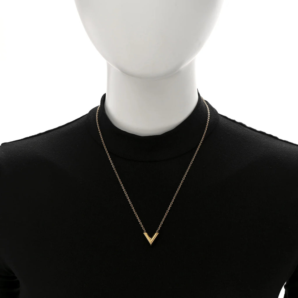 Louis Vuitton Gold Essential V Necklace