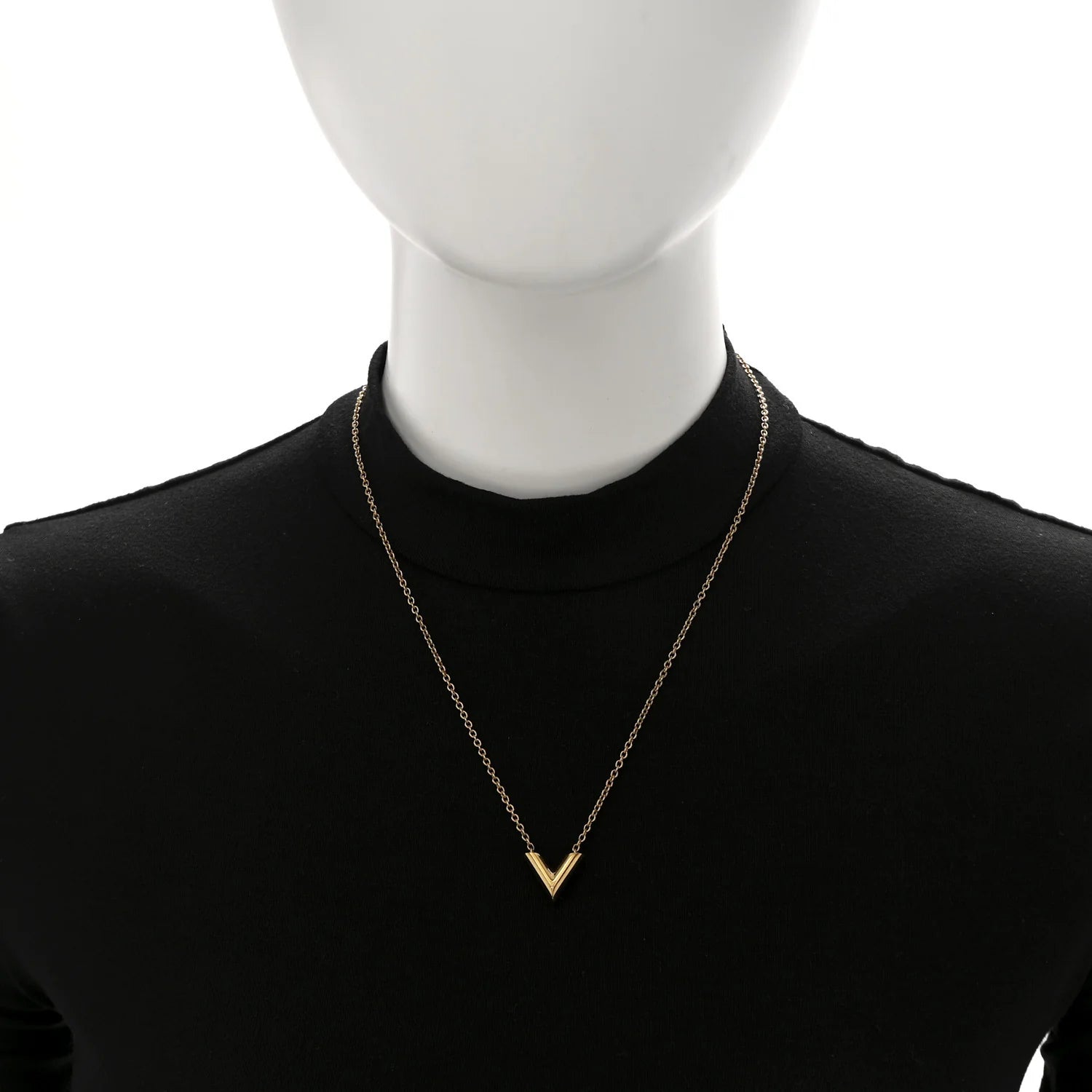 Louis Vuitton Gold Essential V Necklace