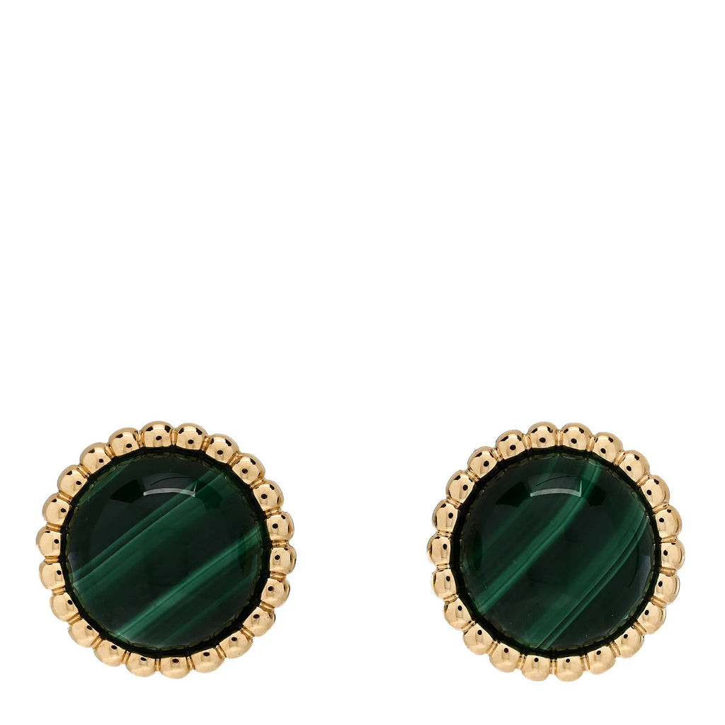 Van Cleef Arpels Malachite Perlée Earrings