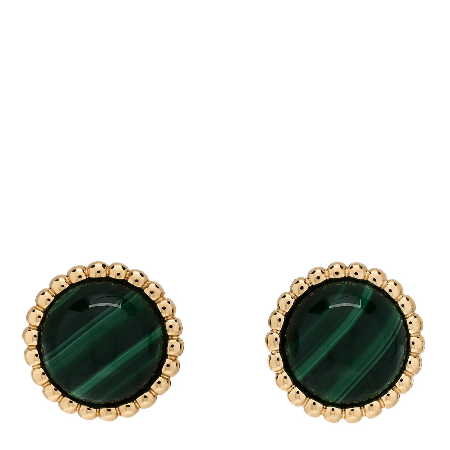 Van Cleef Arpels Malachite Perlée Earrings