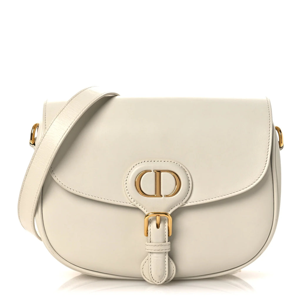 Dior White Leather Bobby Bag