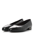 Chanel Black Leather Ballet Flats