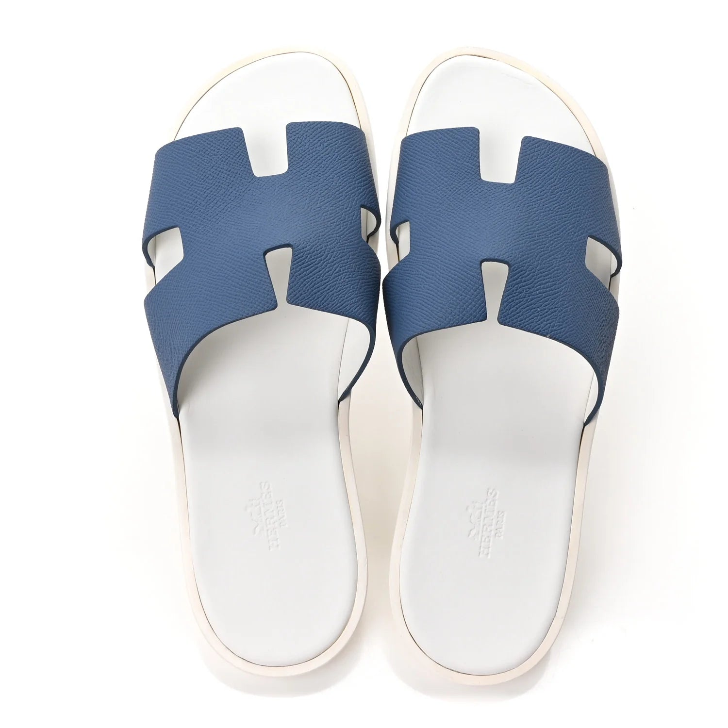 Hermes Blue White Oran Sandals