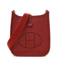 Hermes Red Grained Leather Evelyne