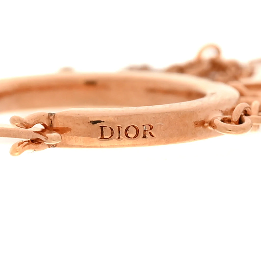 Dior Crystal Charm Hoop Earrings