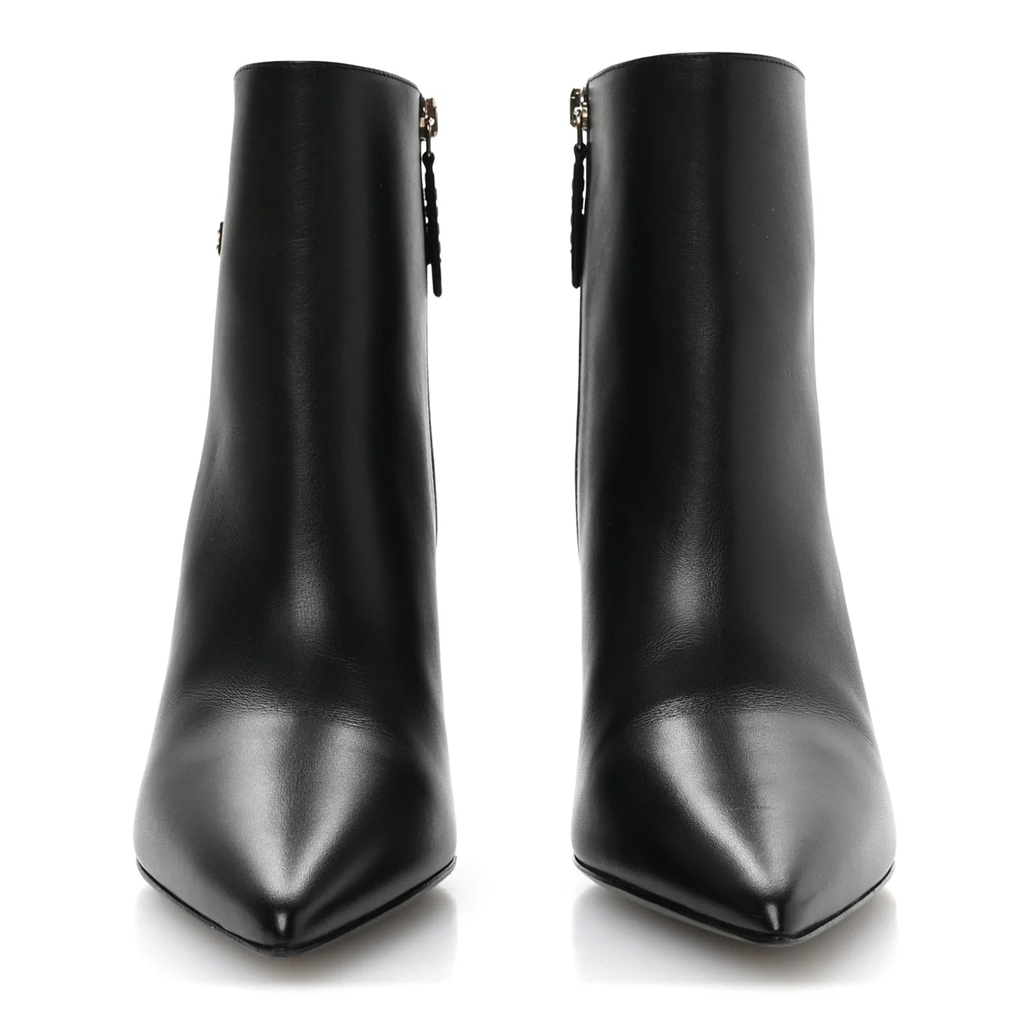 Gucci Black Leather Chain Booties