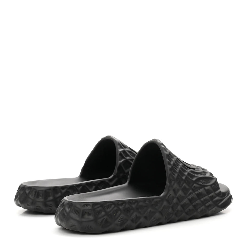 Gucci Black Interlocking G Slides