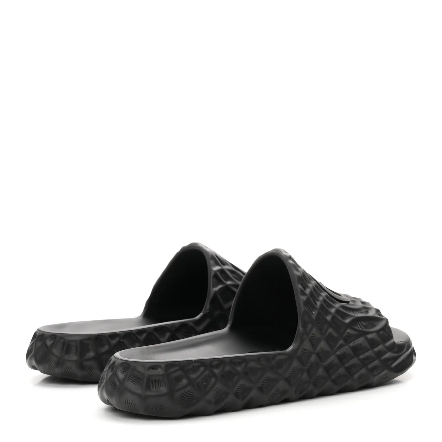 Gucci Black Interlocking G Slides