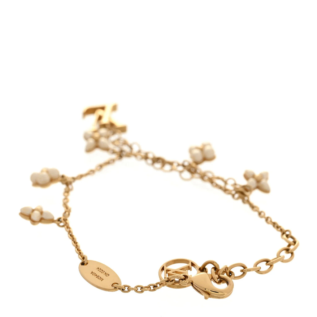 Louis Vuitton Gold Pearl Monogram Bracelet