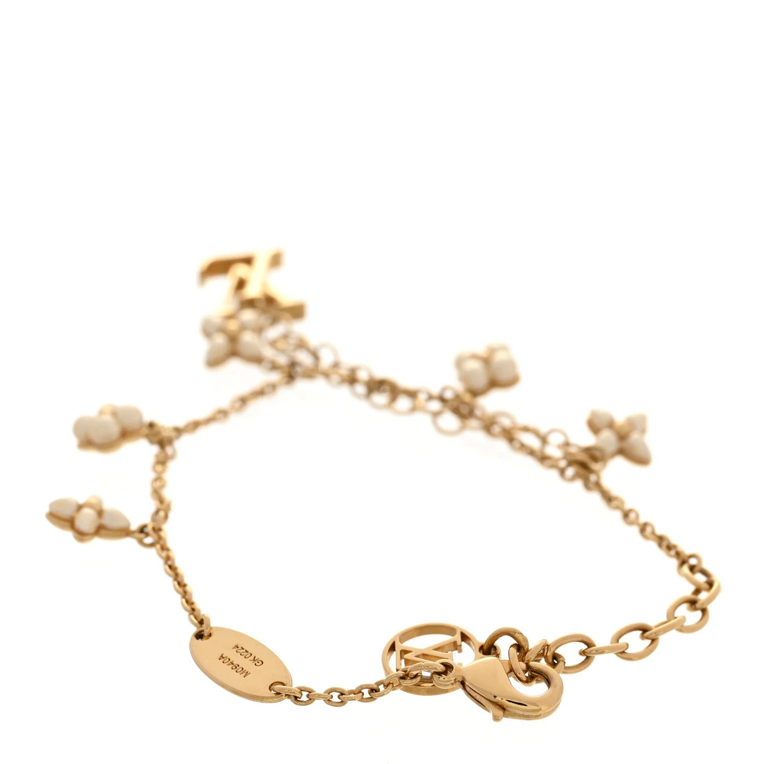 Louis Vuitton Gold Pearl Monogram Bracelet