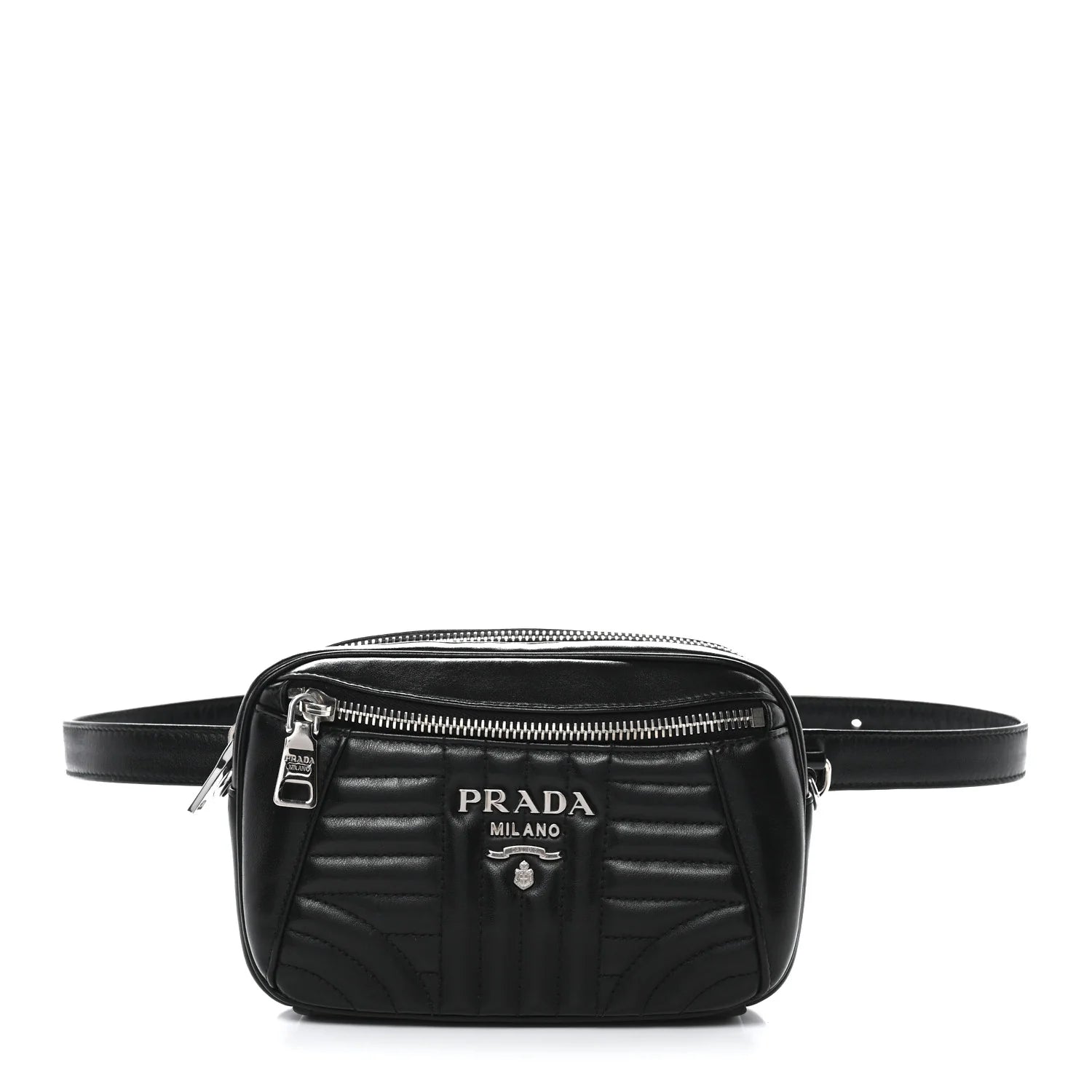 Prada Black Quilted Leather Belt Bag