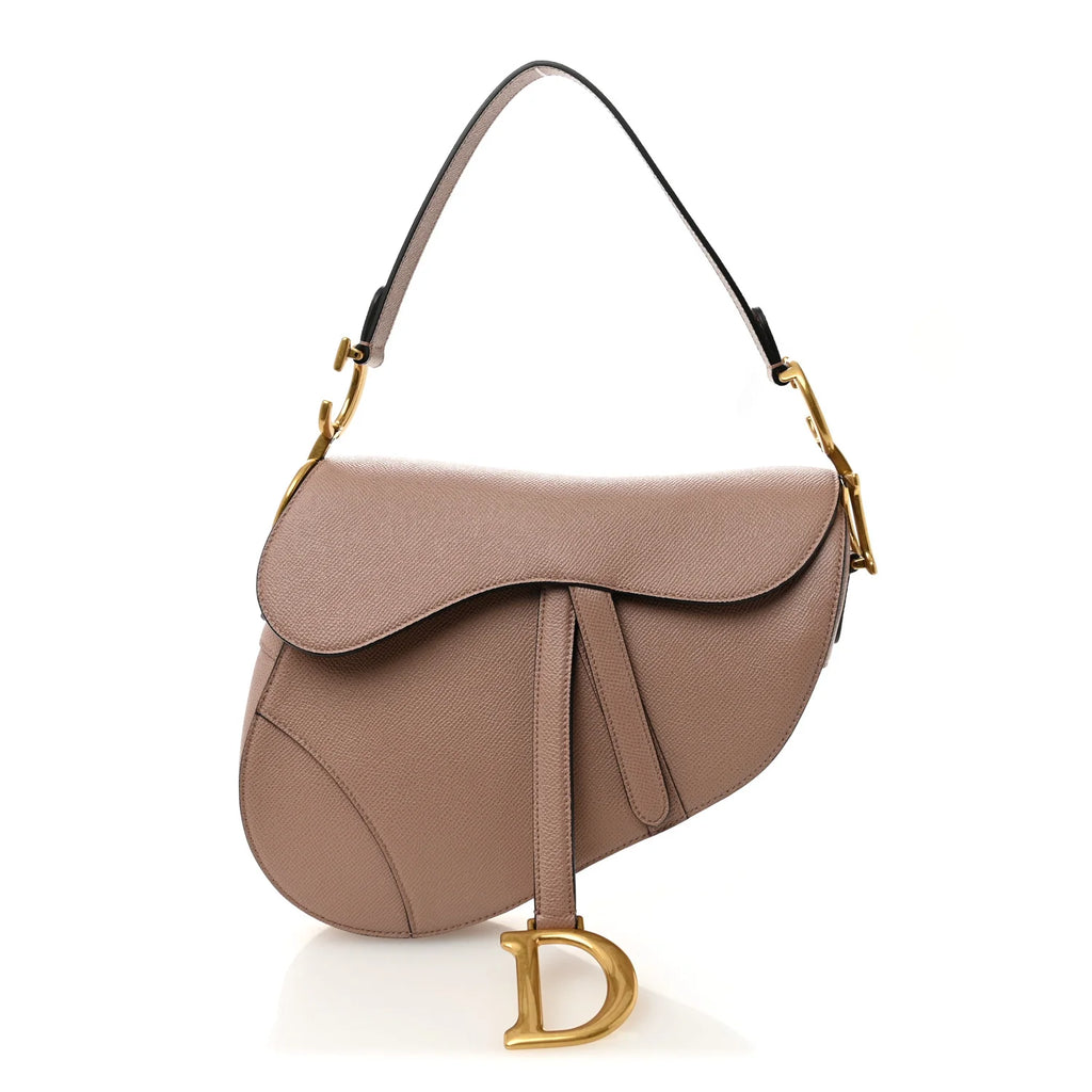 Dior Grained Leather Saddle Bag