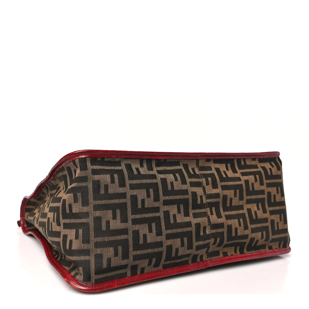 Fendi Red Zucca Canvas Briefcase