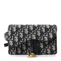 Dior Blue Oblique Saddle Pouch