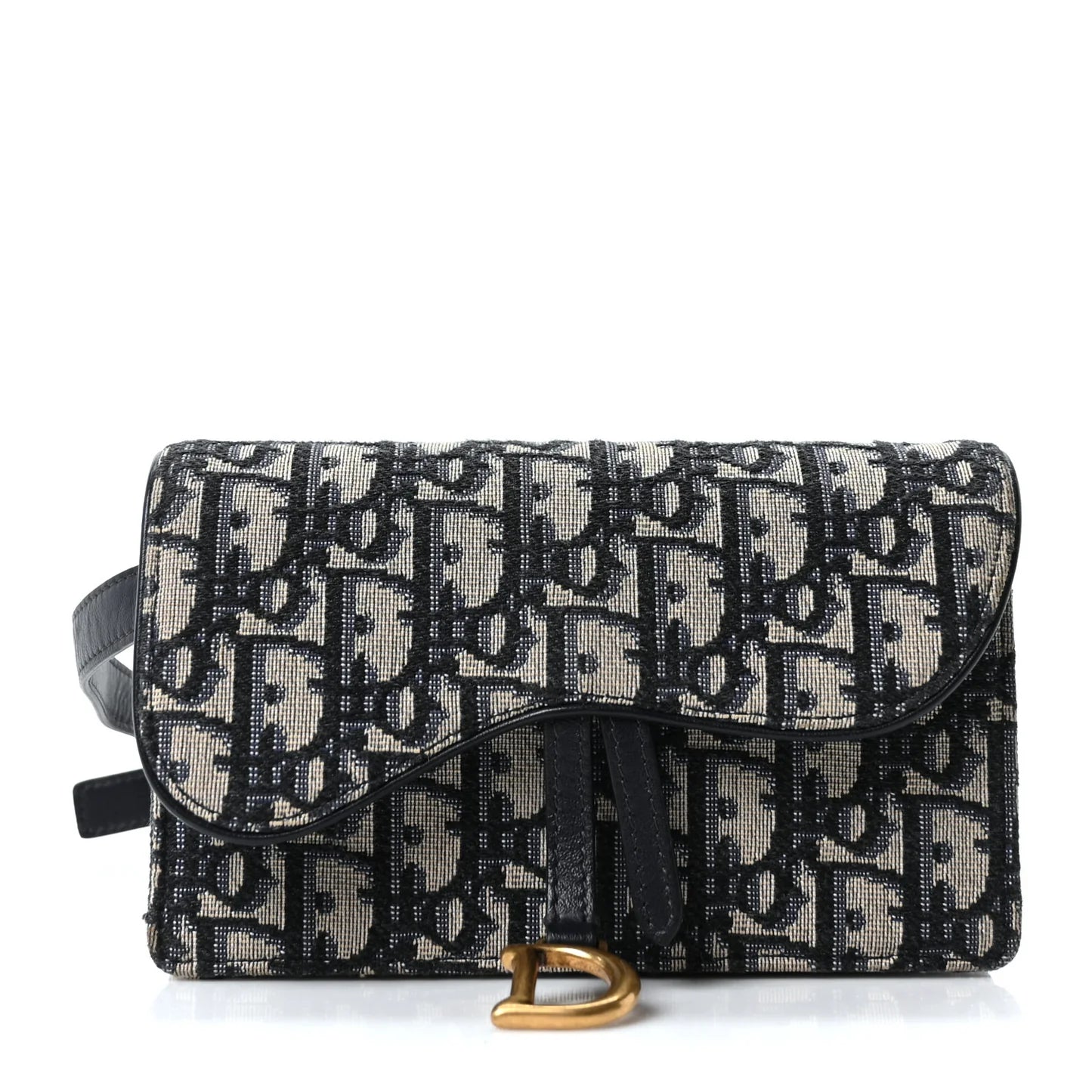 Dior Blue Oblique Saddle Pouch
