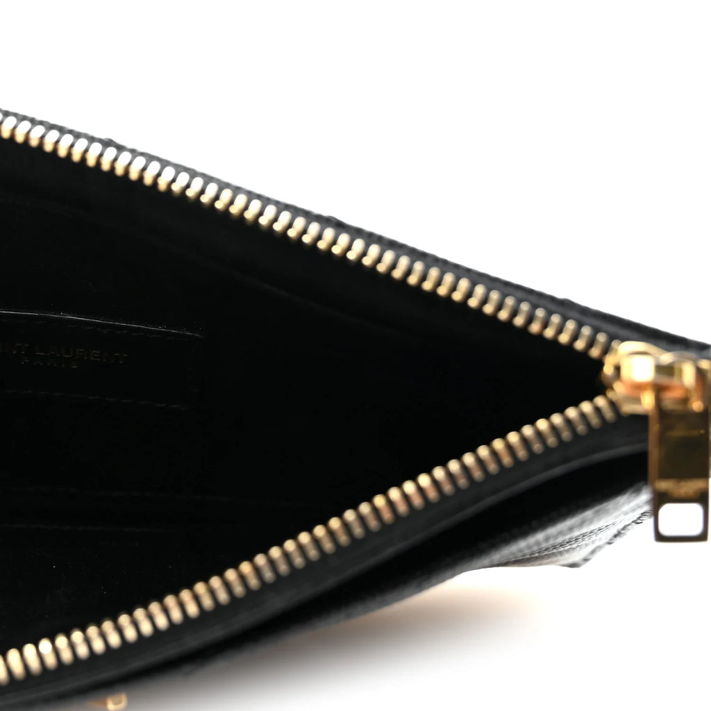 Saint Laurent Black Monogram Pouch