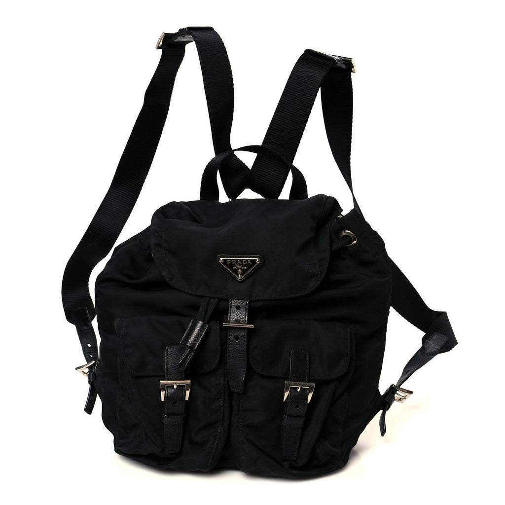 Prada Black Nylon Pocket Backpack