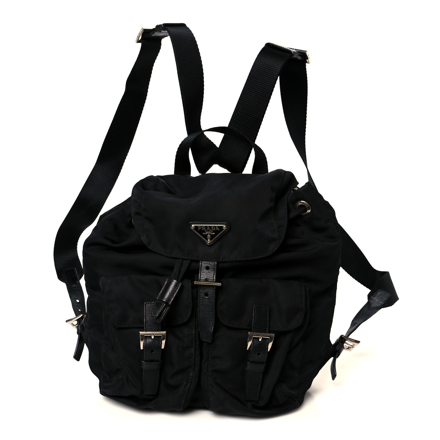 Prada Black Nylon Pocket Backpack